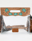 ADBG1163 American Darling Clear Bag Hand Tooled Genuine Leather women bag western handbag purse