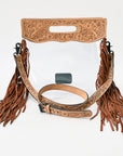 ADBG1172 American Darling Clear Bag Hand Tooled Genuine Leather women bag western handbag purse