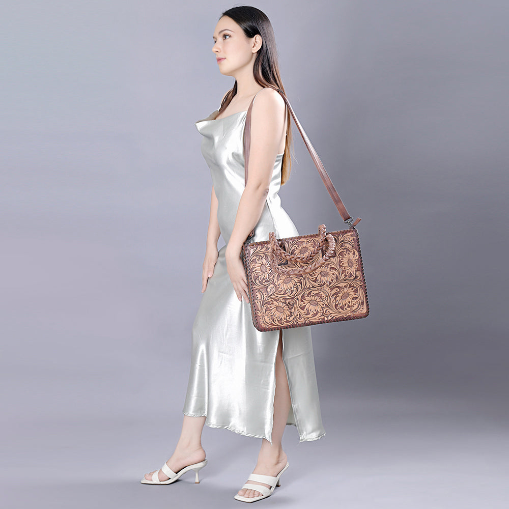 ADBG1173 American Darling Tote Hand Tooled Genuine Leather women bag western handbag purse