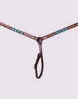 HILASON Western Horse Floral Breast Collar Headstall Genuine Leather Brown