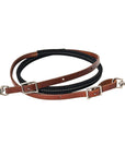 Hilason Western Horse American Leather  Barrel Roper Reins Brown & Black