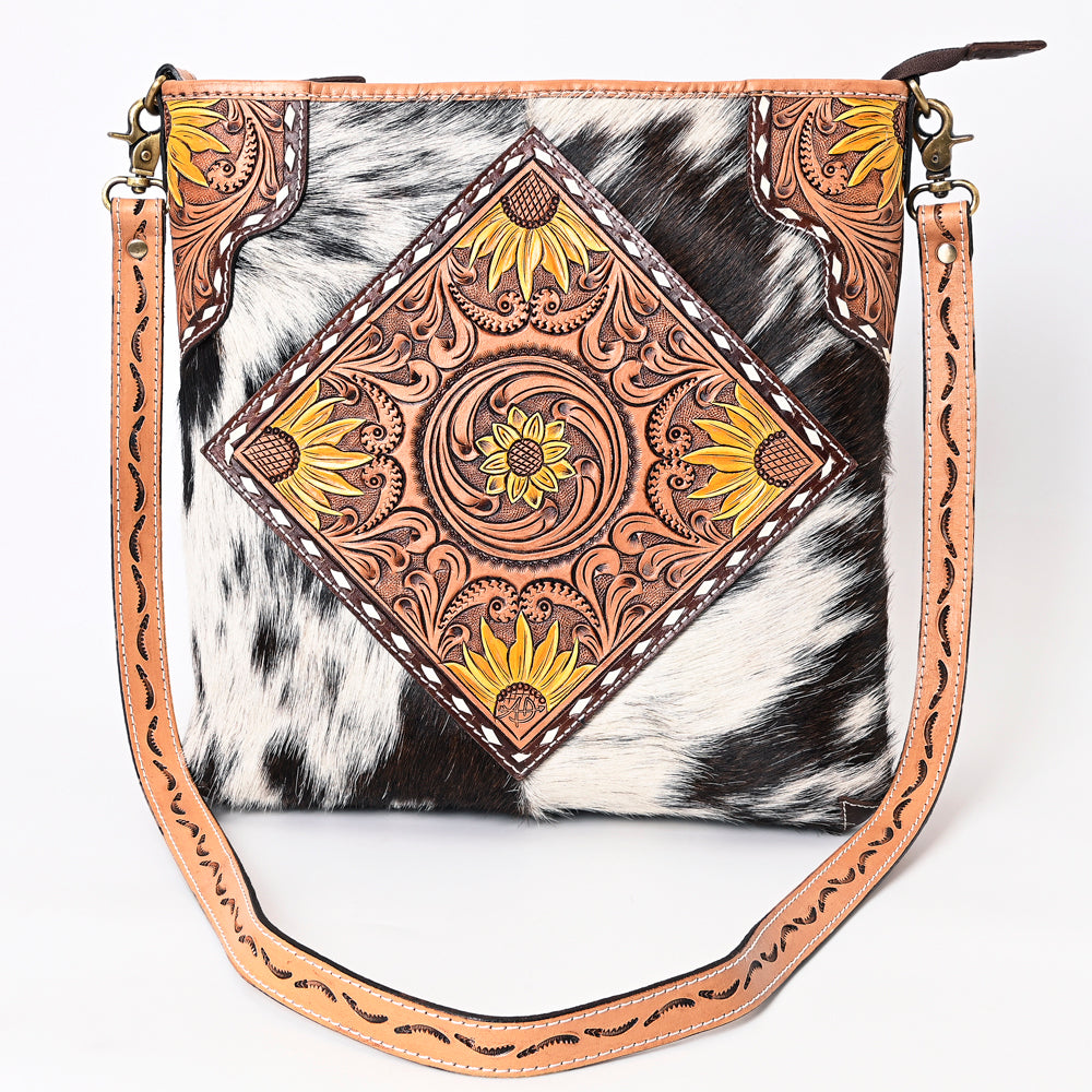 ADBGA343 American Darling Hand Tooled Hair On Genuine Leather Women Bag Western Handbag Purse