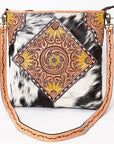 ADBGA343 American Darling Hand Tooled Hair On Genuine Leather Women Bag Western Handbag Purse