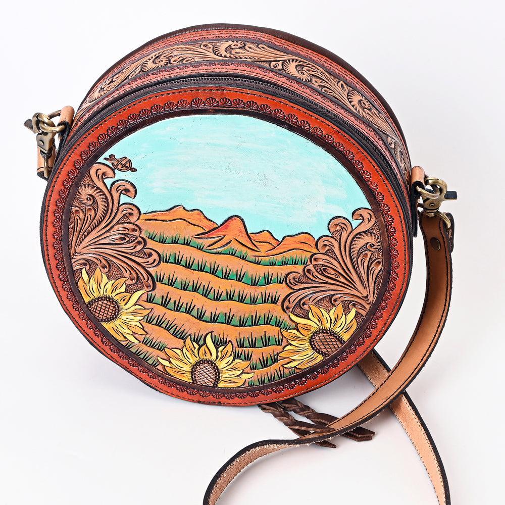 ADBGA348 American Darling Hand Tooled Genuine Leather Women Bag Western Handbag Purse