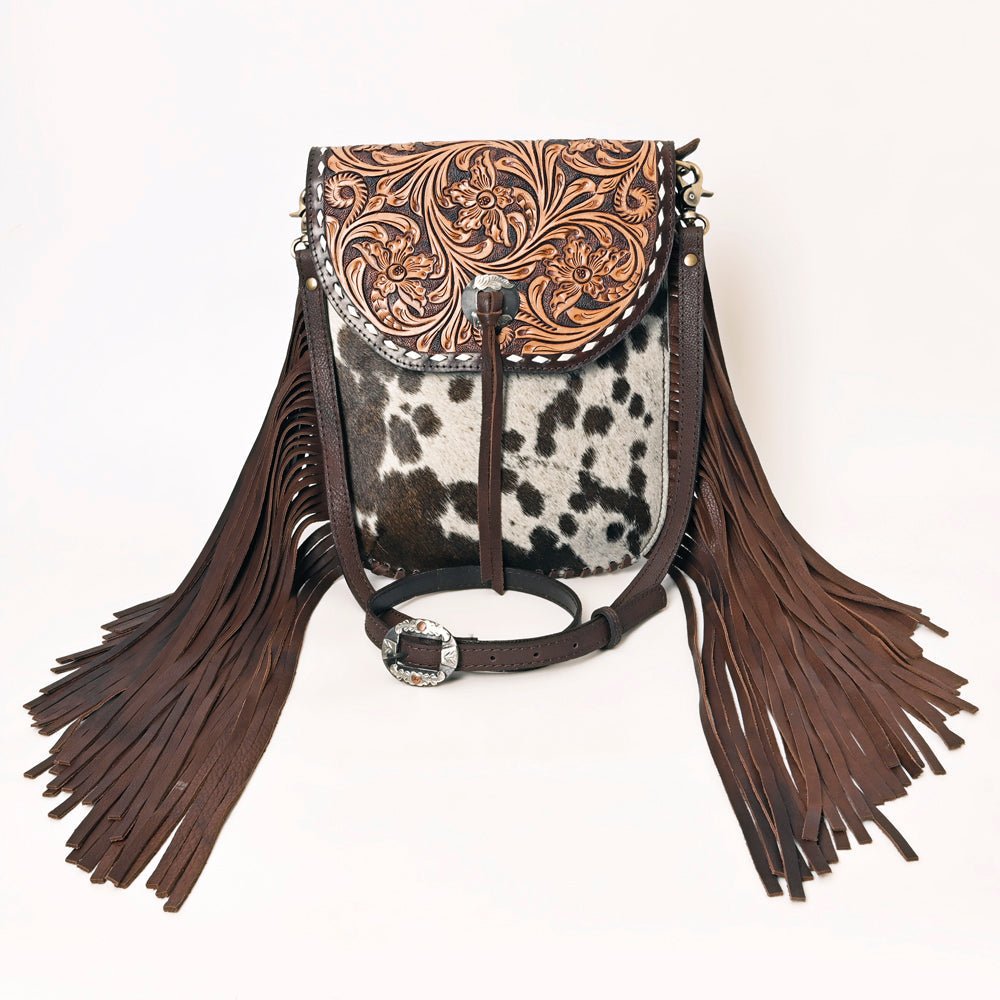 ADBGA353 American Darling Hand Tooled Hair On Genuine Leather Women Bag Western Handbag Purse