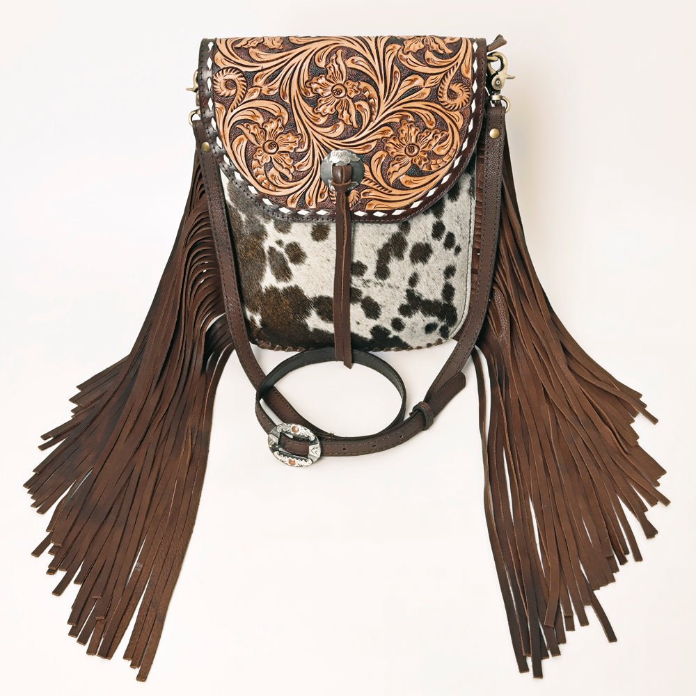 ADBGA353 American Darling Hand Tooled Hair On Genuine Leather Women Bag Western Handbag Purse