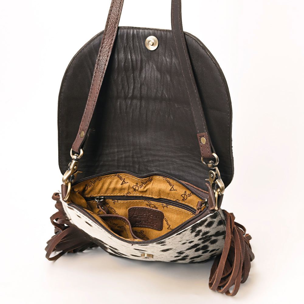 ADBGA353 American Darling Hand Tooled Hair On Genuine Leather Women Bag Western Handbag Purse