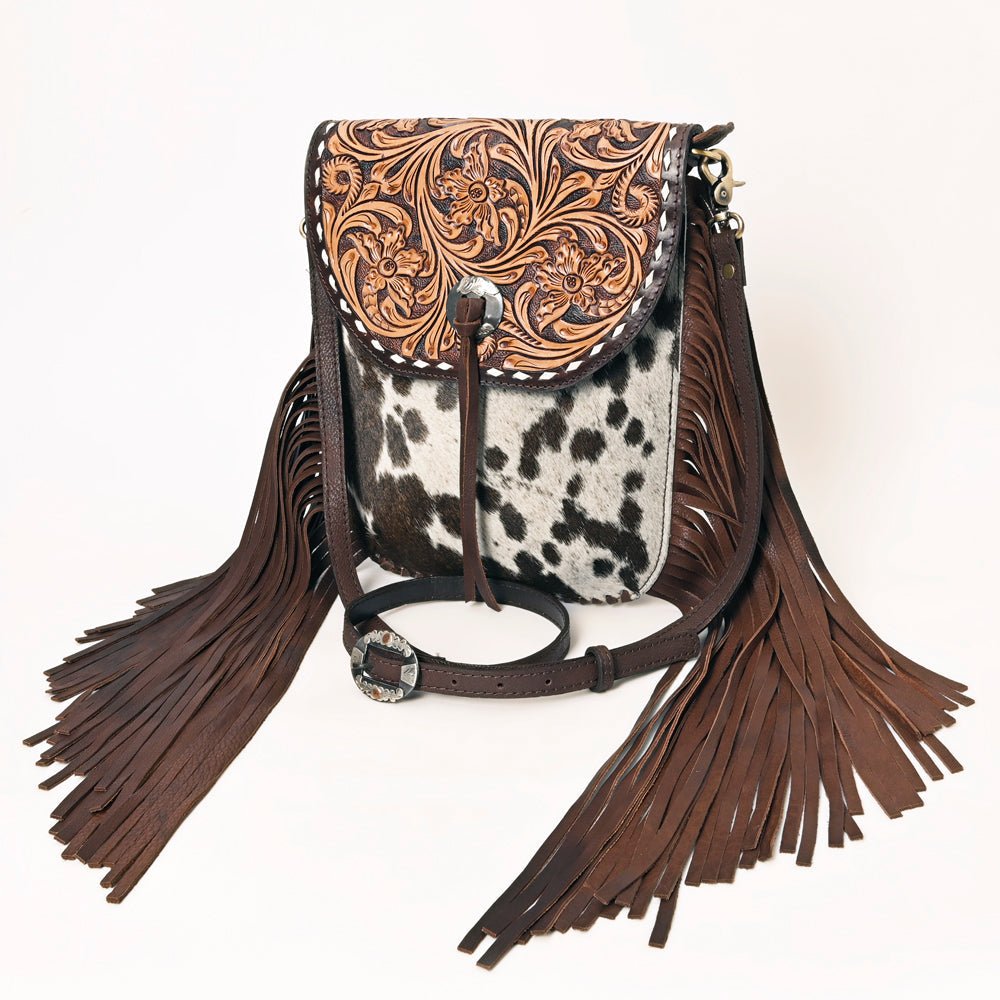 ADBGA353 American Darling Hand Tooled Hair On Genuine Leather Women Bag Western Handbag Purse