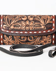 American Darling ADBGA359 Clutch Hand Tooled Genuine Leather Women Bag Western Handbag Purse