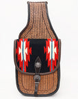 Hilason Floral  Western Horse Leather Saddle Bag Heavyduty Traditional Trail Ride