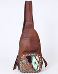 American Darling ADBG1182A Sling Hand Tooled Saddle Blanket Genuine Leather Women Bag Western Handbag Purse
