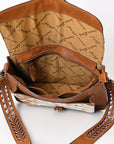 ADBGA375 American Darling Hand Tooled Hair On Genuine Leather Women Bag Western Handbag Purse