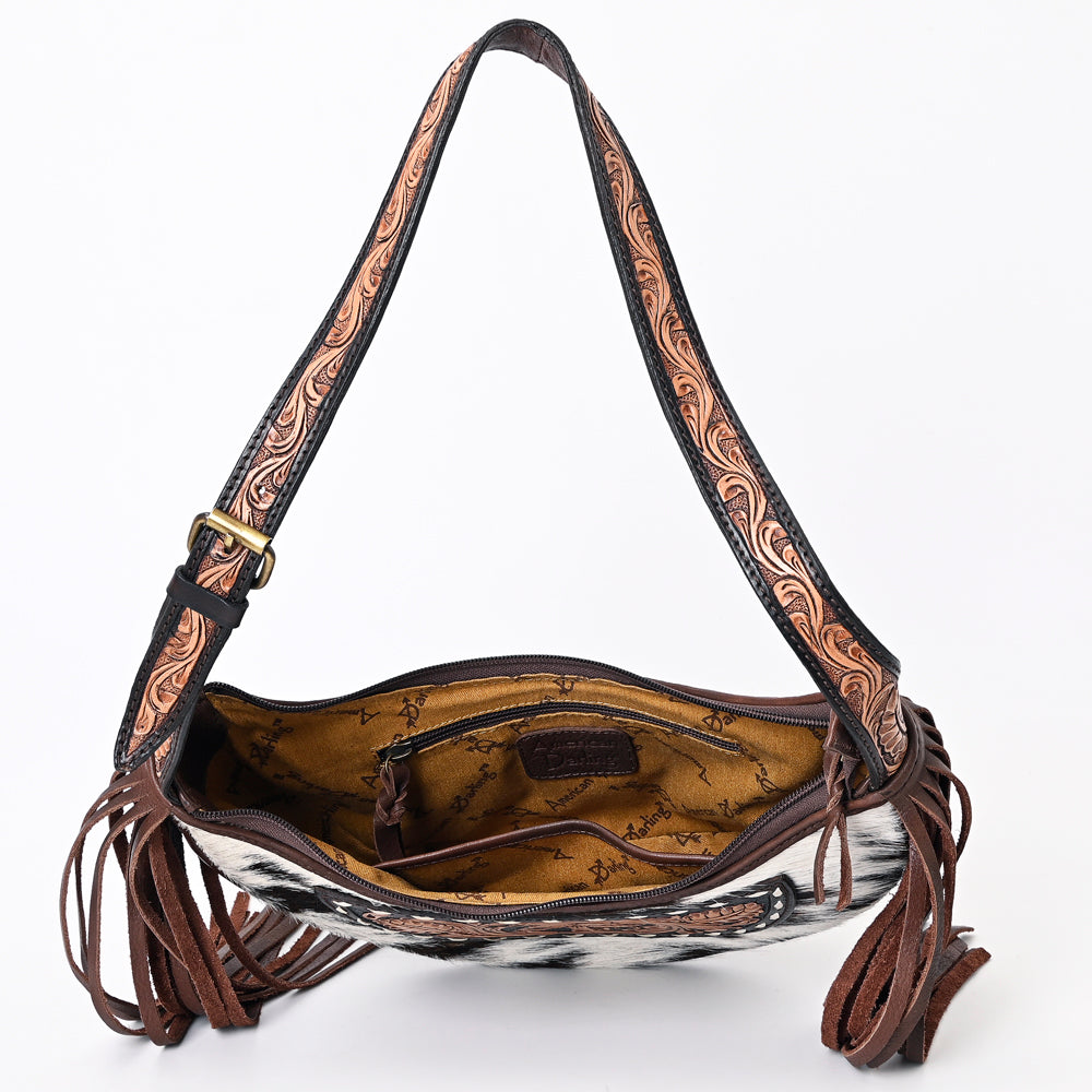 ADBGA376 American Darling Hand Tooled Hair On Genuine Leather Women Bag Western Handbag Purse