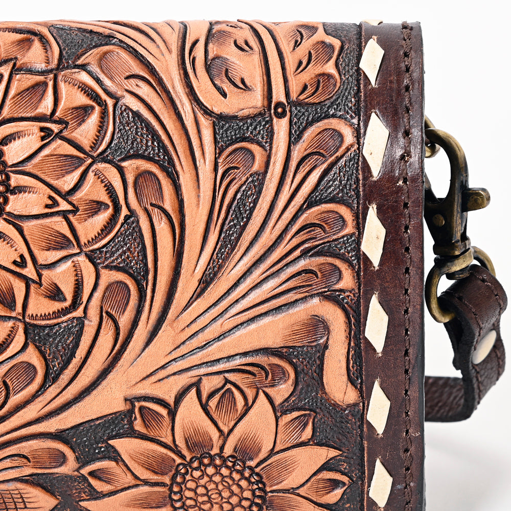 ADBGA384 American Darling Hand Tooled Hair On Genuine Leather Women Bag Western Handbag Purse