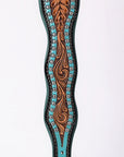 HILASON Western Genuine Leather Heavy Duty Dog Collar Floral Tooled