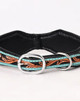 HILASON Western Genuine Leather Heavy Duty Dog Collar Floral Tooled