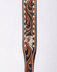 HILASON Western Genuine Leather Heavy Duty Dog Collar Floral Tooled