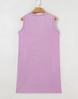 Mineral Wash Pocketed Tank Mini Dress