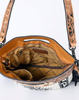 Hand Tooled Saddle Blanket Leather Western Clutch For Women