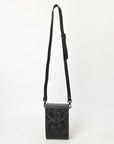 American Darling Cell Phone Holder Hand Tooled Genuine Leather Women Bag Western Handbag