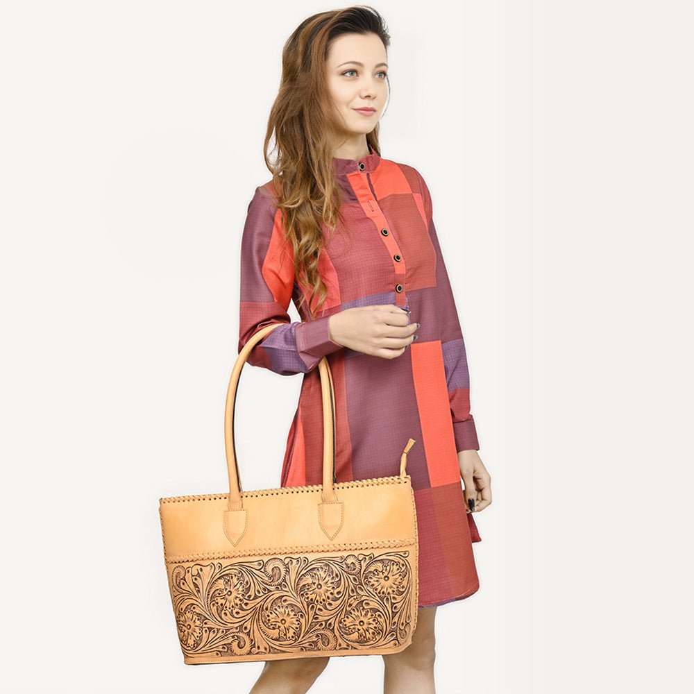 American Darling TOTE Hand Tooled Genuine Leather women bag western handbag purse