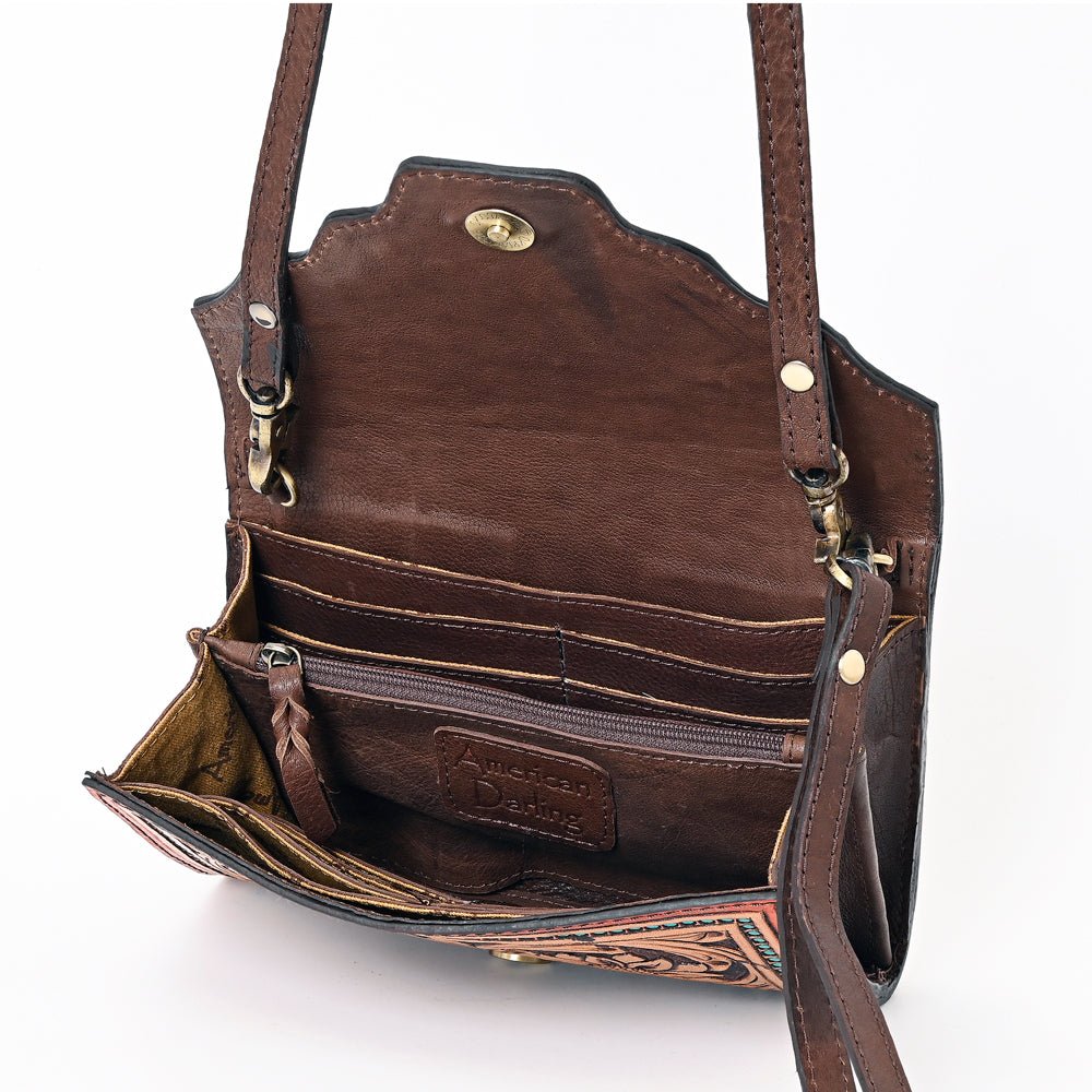 American Darling Hand Tooled Genuine Leather Women Bag Western Handbag Purse