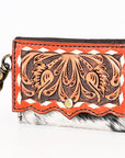 American Darling Hand Tooled Hair On Genuine Leather Women Bag Western Handbag Purse