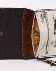 American Darling Hand Tooled Hair On Genuine Leather Women Bag Western Handbag Purse
