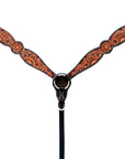Hand-Carved Leather Western Headstall And Breast Collar Set For Training And Showing