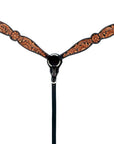 Hand-Carved Leather Western Headstall And Breast Collar Set For Training And Showing