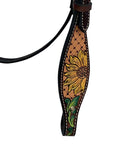 HILASON Western Horse Headstall & Breast Collar American Leather Floral Carving