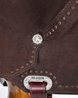 Hilason Western Horse Flex Tree Barrel Trail In Suede Leather Saddle Brown
