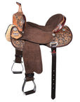 Hilason Western Horse Flex Tree Barrel Trail In American Leather Saddle Brown