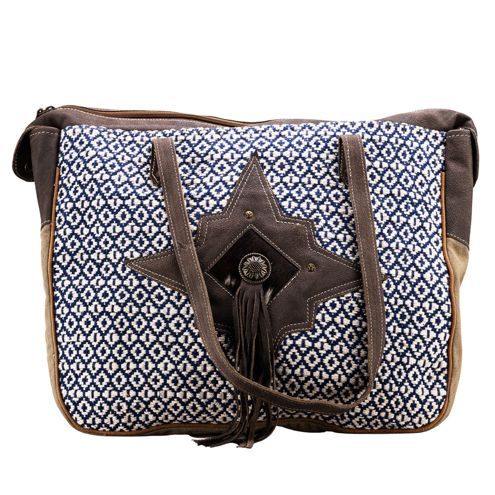OHLAY KB683 TOTE Upcycled Wool Upcycled Canvas Hair-on Genuine Leather women bag western handbag purse