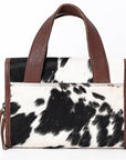 American Darling ADBGA395 Briefcase Hand Tooled Hair-On Genuine Leather Women Bag Western Handbag Purse