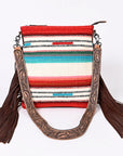 American Darling Messenger Hand Tooled Hair On Genuine Leather Western Women Bag Handbag Purse | Cute