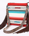 American Darling ADBGS192BZ Messenger Saddle Blanket Genuine Leather Women Bag Western Handbag Purse