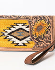 American Darling Organiser Hand Tooled Saddle Blanket Genuine Leather Women Bag Western Handbag Purse