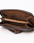 American Darling Organiser Hand Tooled Saddle Blanket Genuine Leather Women Bag Western Handbag Purse