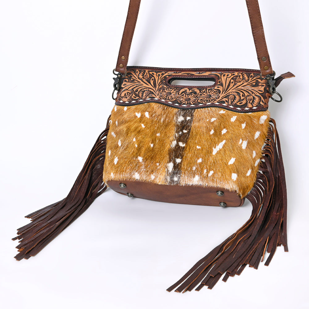 Hand Tooled Saddle Blanket Leather Western Clutch For Women