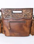 Hand Tooled Saddle Blanket Leather Western Clutch For Women