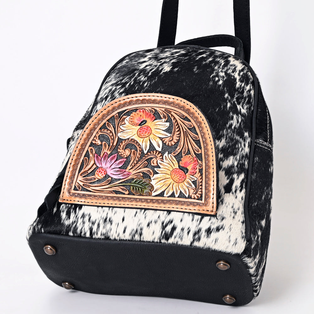 American Darling Hand Tooled Hair On Genuine Leather Women Bag Western Handbag Purse