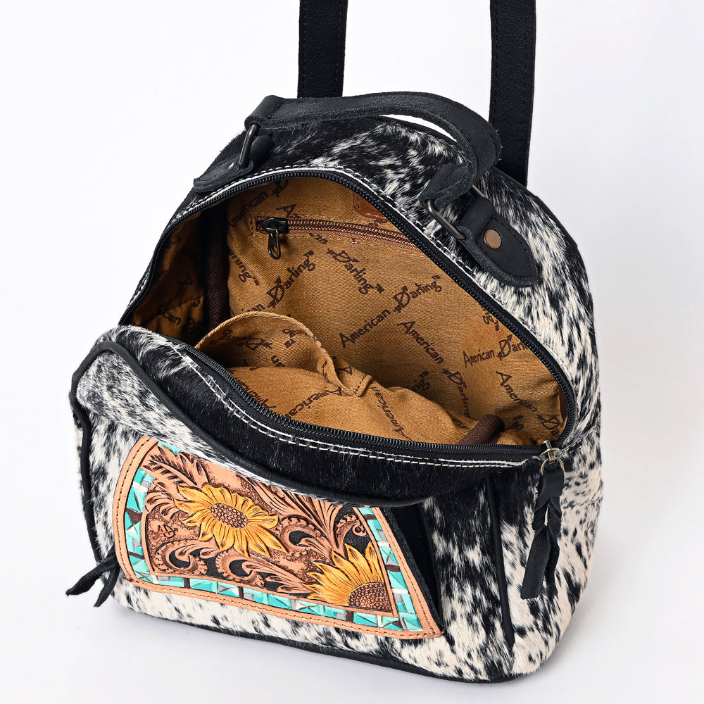 American Darling Hand Tooled Hair On Genuine Leather Women Bag Western Handbag Purse