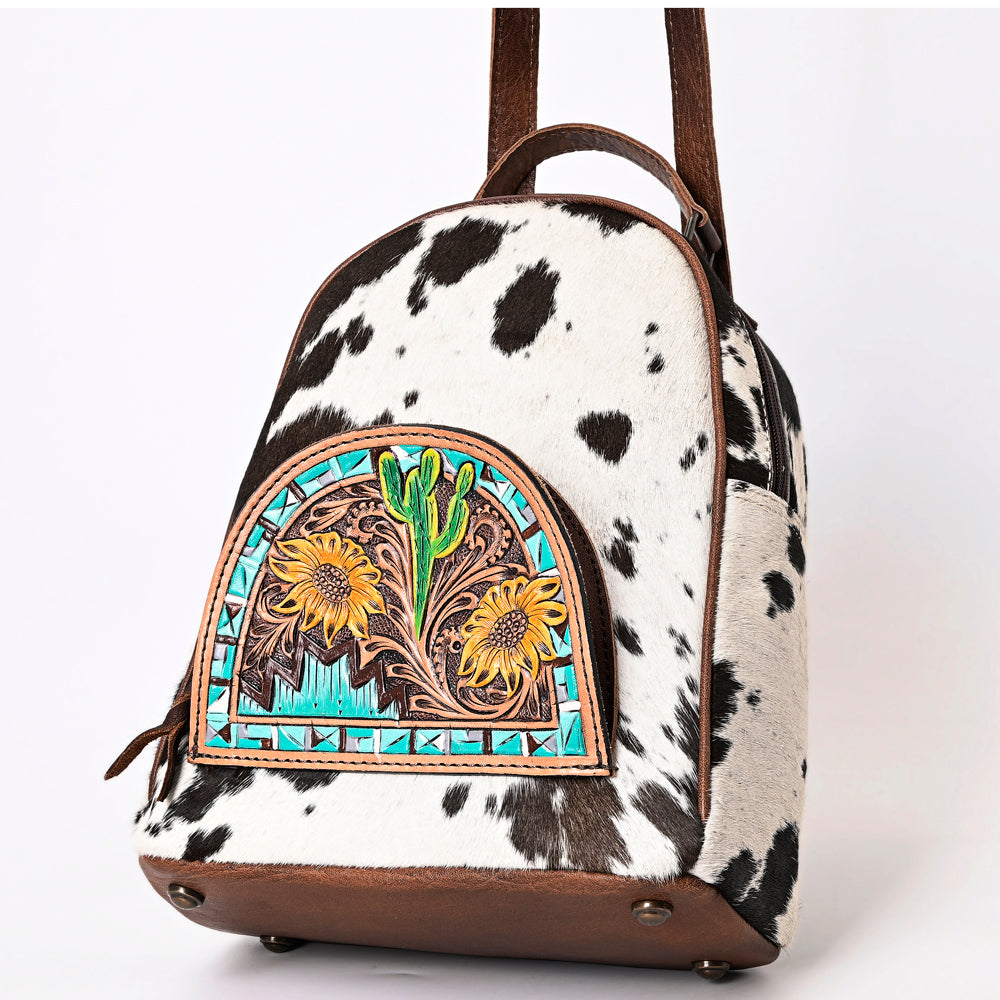 American Darling Hand Tooled Hair On Genuine Leather Women Bag Western Handbag Purse