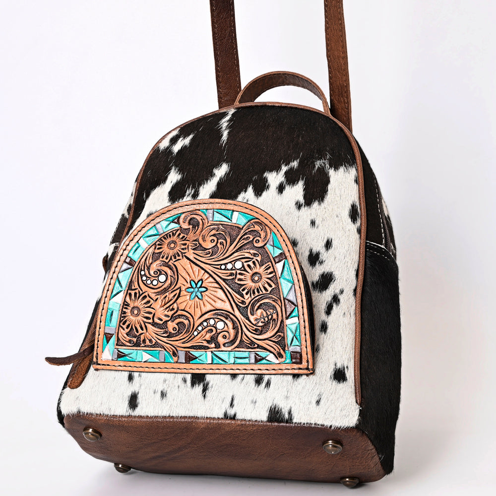 American Darling Hand Tooled Hair On Genuine Leather Women Bag Western Handbag Purse
