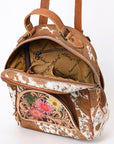 American Darling Hand Tooled Hair On Genuine Leather Women Bag Western Handbag Purse
