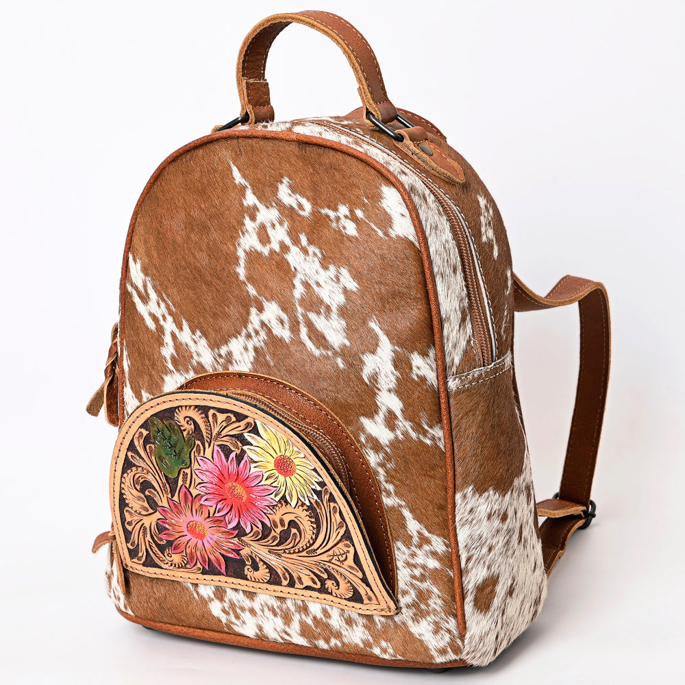 American Darling Hand Tooled Hair On Genuine Leather Women Bag Western Handbag Purse