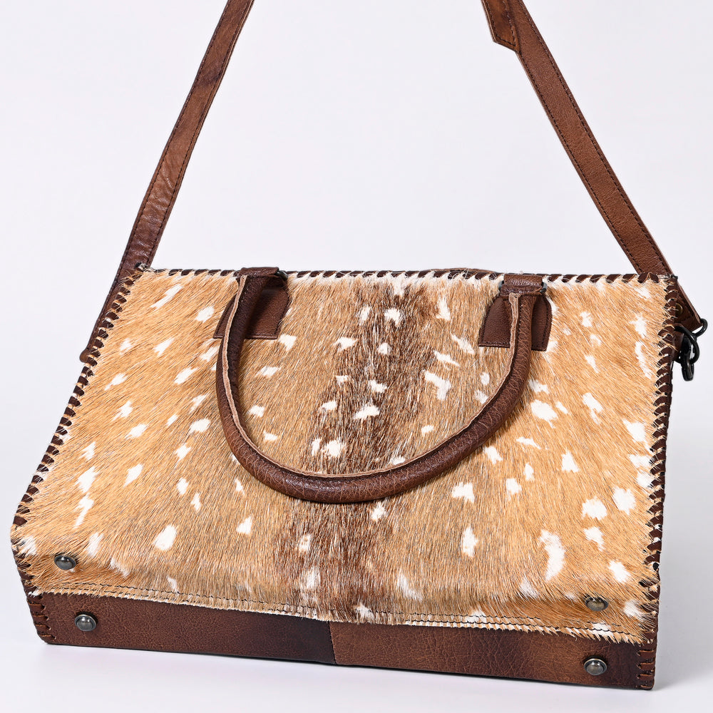American Darling Briefcase Hair-On Genuine Leather Women Bag Western Handbag Purse