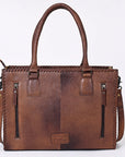 American Darling Briefcase Hair-On Genuine Leather Women Bag Western Handbag Purse