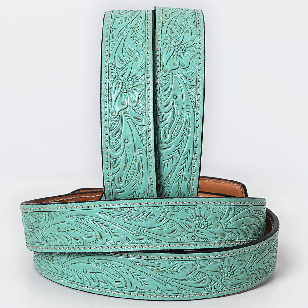 American Darling ADBLF214-L Beautifully Hand Tooled Genuine American Leather Belt Men and  Women